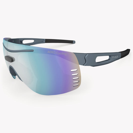 AERO.Cycling Blackberry Mirror Steel Blue 3/4 Ansicht