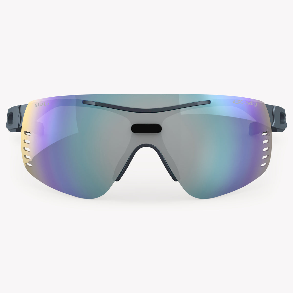 AERO.Cycling Blackberry Mirror Steel Blue Frontansicht