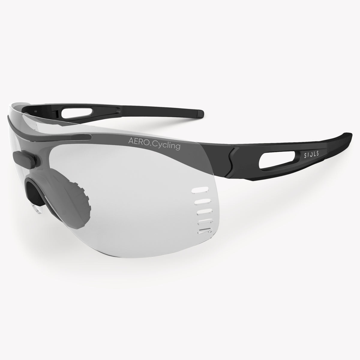 AERO.Cycling Clear Pure Black Matt 3/4 Ansicht