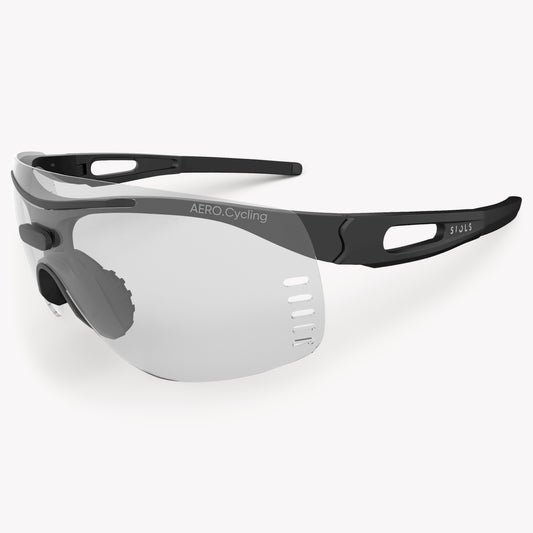 AERO.Cycling Clear Pure Black Matt 3/4 Ansicht