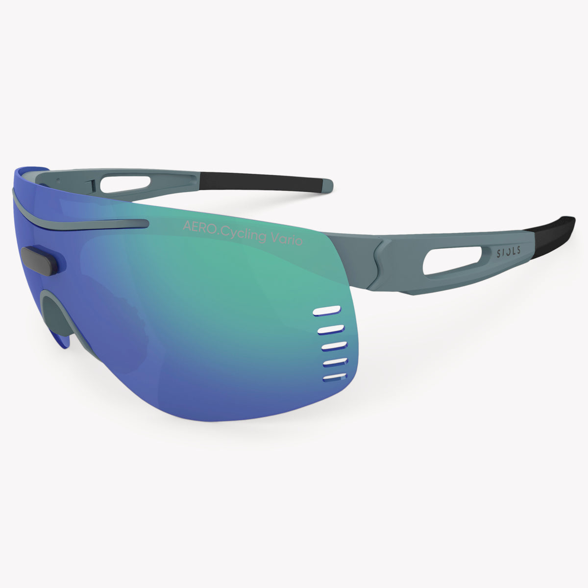 AERO.Cycling Vario Clear Blue Mirror Aqua dunkel 3/4 Ansicht
