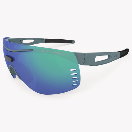 AERO.Cycling Vario Clear Blue Mirror Aqua dunkel 3/4 Ansicht