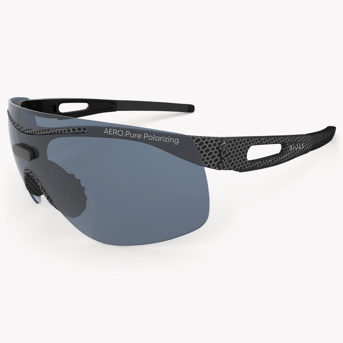 AERO.Pure Grey Polarized Carbon Dark 3/4 Ansicht