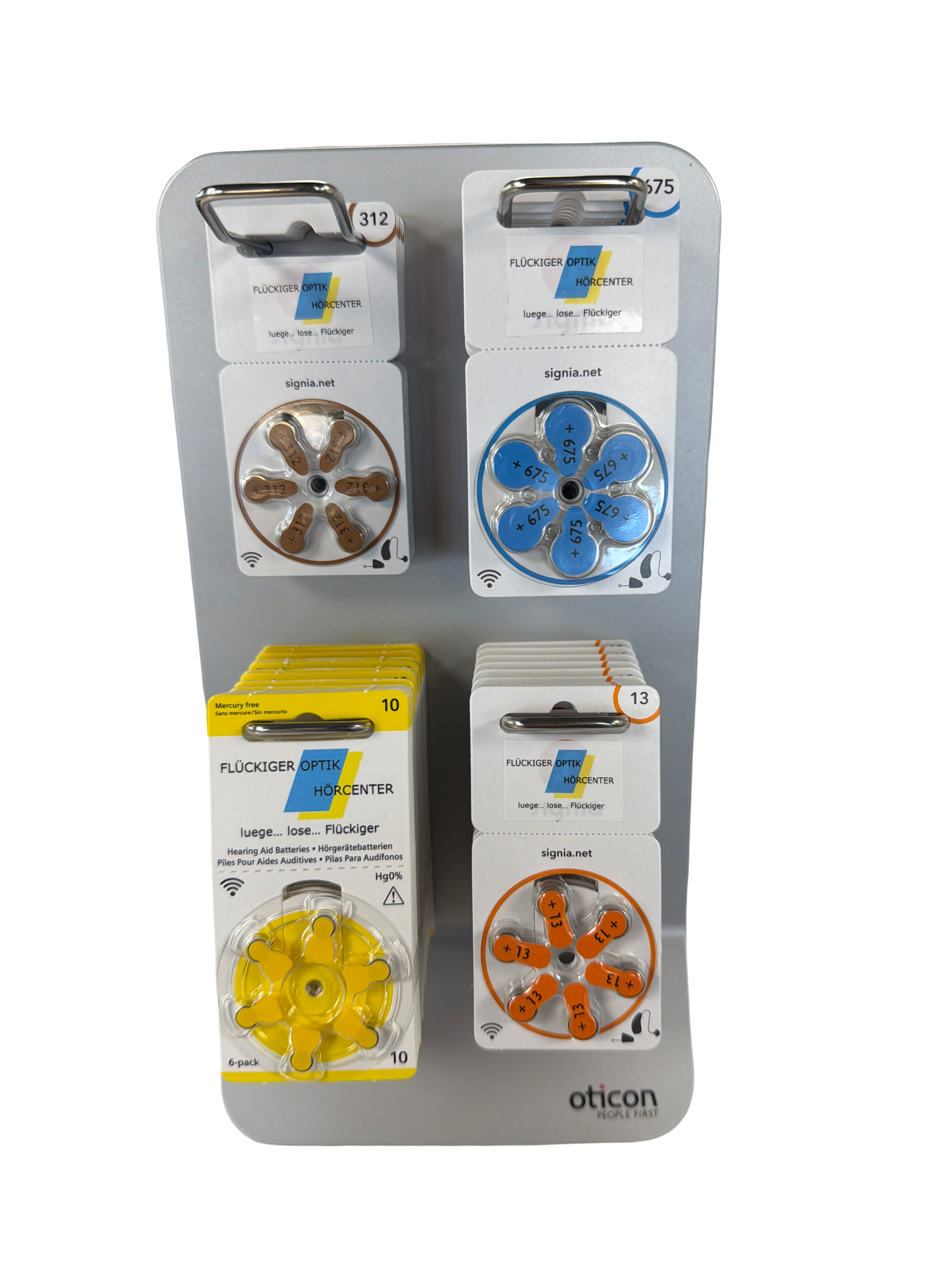 Hörgeräte Batterien für Grösse 10 / 213 / 13 / 675