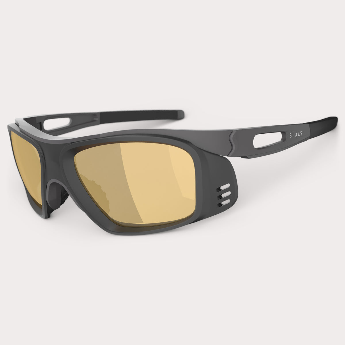 PFR.Frame PRO Dark Stone Gold Glacier 3/4 Ansicht