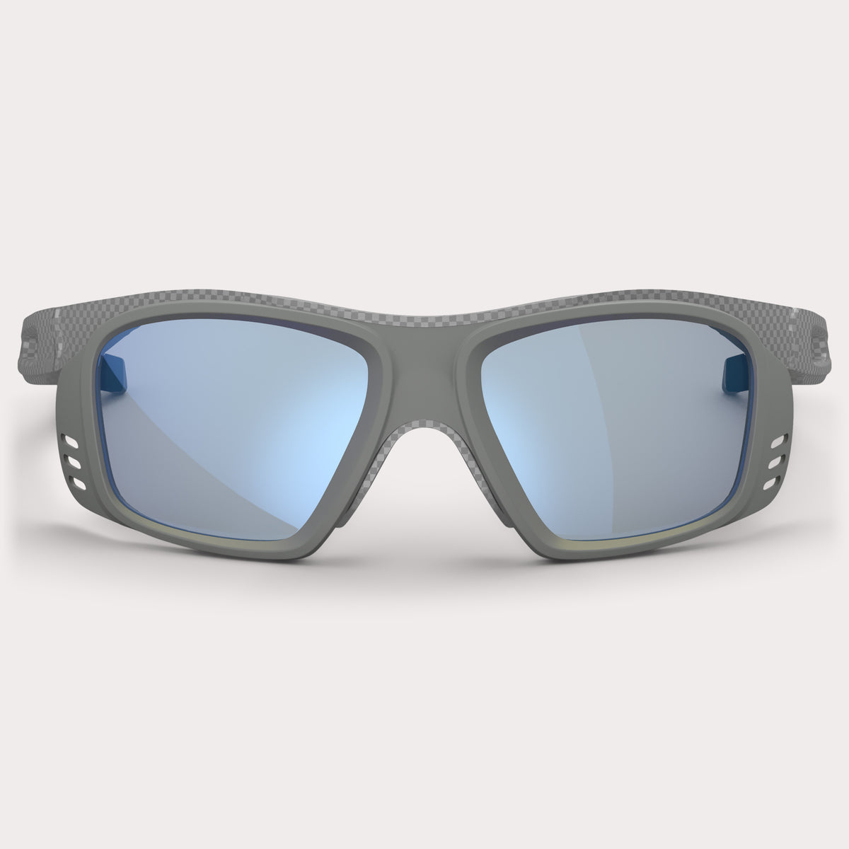 PFR.Frame PRO Carbon Silver Blue Mirror Frontansicht
